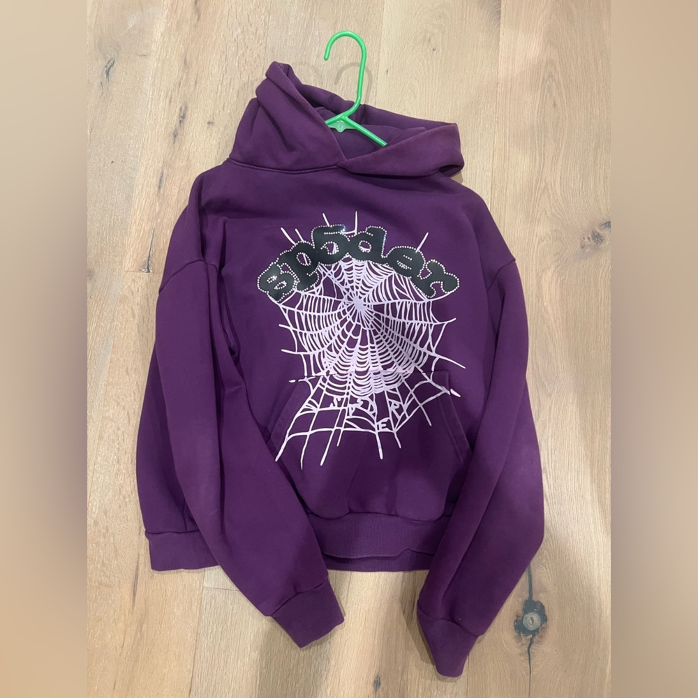 Purple Spider Graphic Hoodie